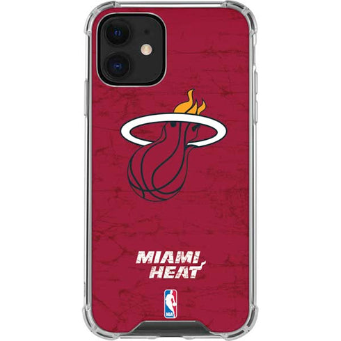 NBA Miami Heat Red Primary Logo iPhone 12 Mini Clear Case