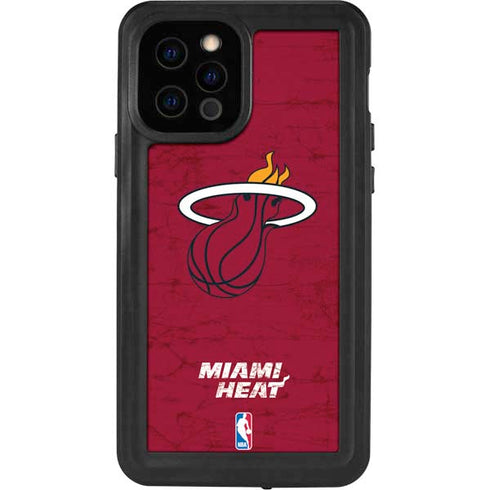 NBA Miami Heat Red Primary Logo iPhone 12 Pro Waterproof Case