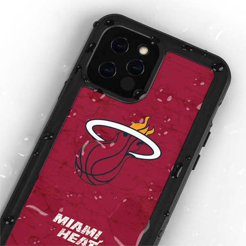 NBA Miami Heat Red Primary Logo iPhone 12 Pro Waterproof Case