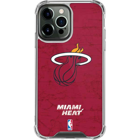 NBA Miami Heat Red Primary Logo iPhone 13 Pro Max Clear Case