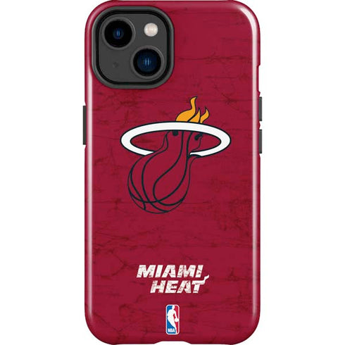 NBA Miami Heat Red Primary Logo iPhone 15 Plus Impact Case