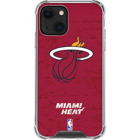 NBA Miami Heat Red Primary Logo iPhone 15 Plus Clear Case