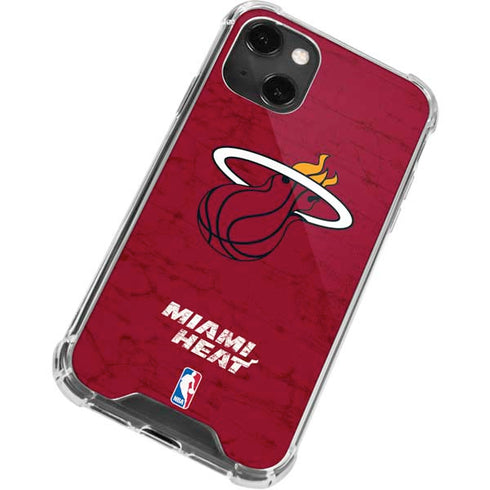NBA Miami Heat Red Primary Logo iPhone 15 Plus Clear Case