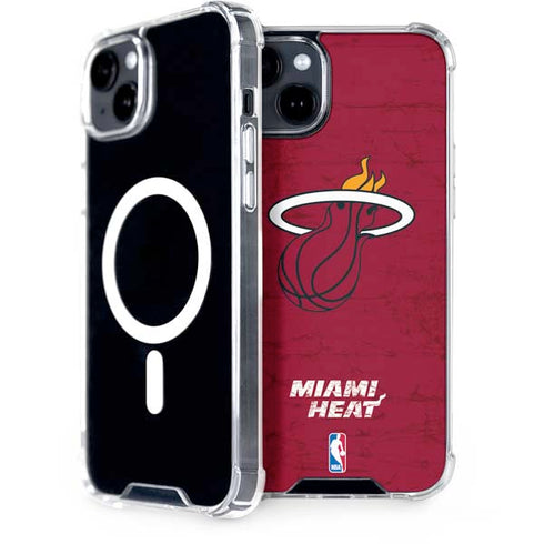 NBA Miami Heat Red Primary Logo iPhone 15 Plus MagSafe Case
