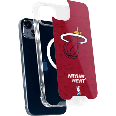 NBA Miami Heat Red Primary Logo iPhone 15 Plus MagSafe Case