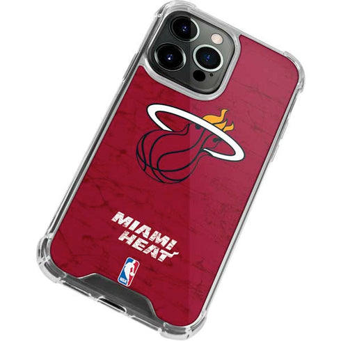 NBA Miami Heat Red Primary Logo iPhone 14 Pro Clear Case