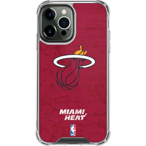 NBA Miami Heat Red Primary Logo iPhone 14 Pro Max Clear Case