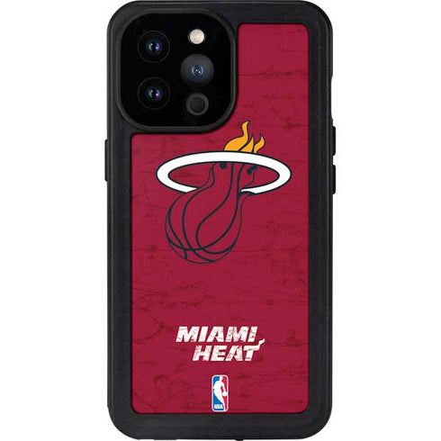 NBA Miami Heat Red Primary Logo iPhone 14 Pro Max Waterproof Case