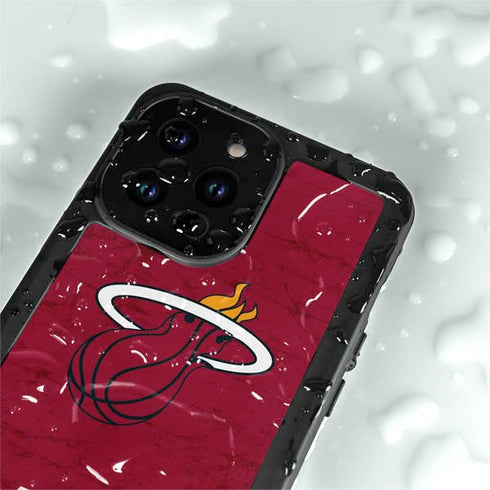 NBA Miami Heat Red Primary Logo iPhone 14 Pro Max Waterproof Case