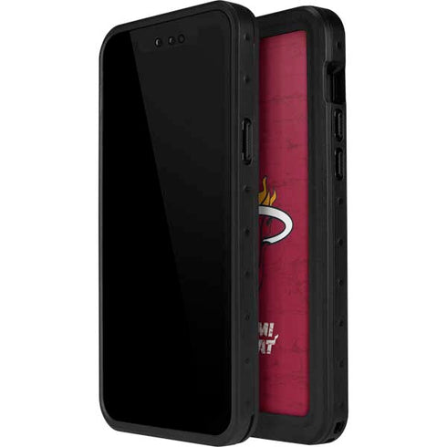 NBA Miami Heat Red Primary Logo iPhone 15 Plus Waterproof Case