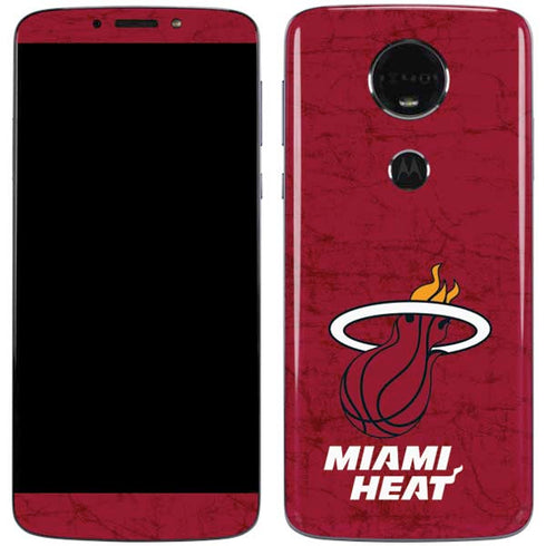 NBA Miami Heat Red Primary Logo Moto E5 Plus Skin