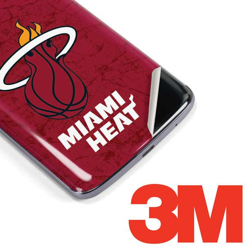 NBA Miami Heat Red Primary Logo Moto E5 Plus Skin