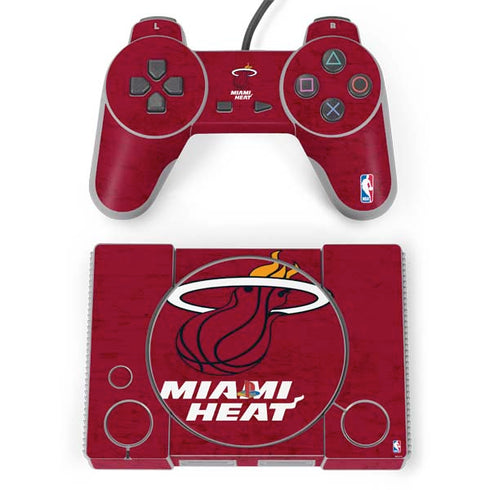 NBA Miami Heat Red Primary Logo PlayStation Classic Bundle Skin