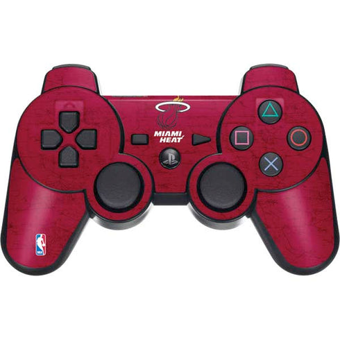 NBA Miami Heat Red Primary Logo PS3 Dual Shock wireless controller Skin
