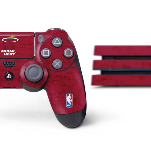 NBA Miami Heat Red Primary Logo PS4 Pro Bundle Skin