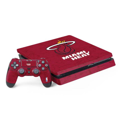 NBA Miami Heat Red Primary Logo PS4 Slim Bundle Skin