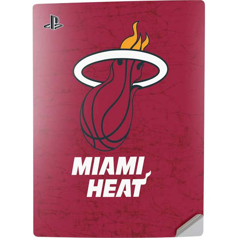 NBA Miami Heat Red Primary Logo PS5 Digital Edition Console Skin