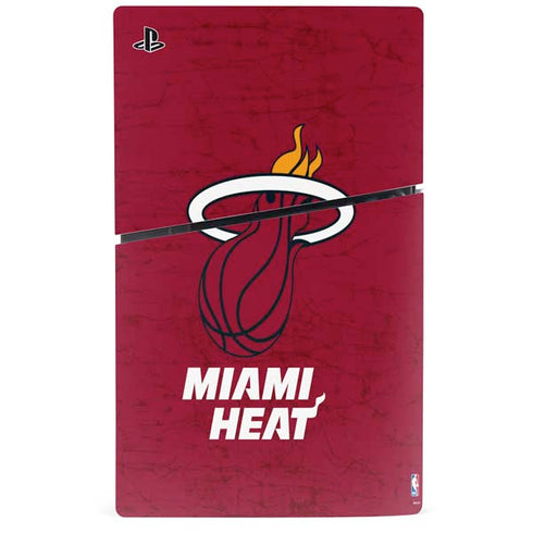 NBA Miami Heat Red Primary Logo PS5 Slim Disk Bundle Skin