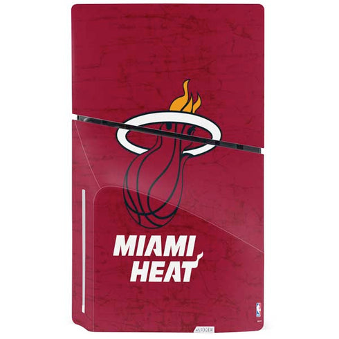 NBA Miami Heat Red Primary Logo PS5 Slim Disk Bundle Skin