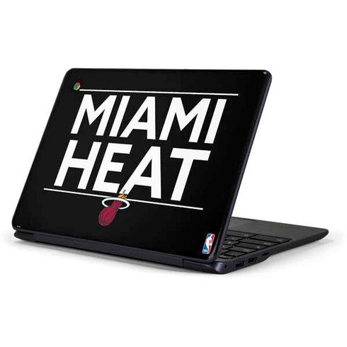 NBA Miami Heat Standard - Black Samsung Chromebook Skin