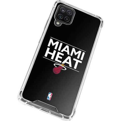 NBA Miami Heat Standard - Black Galaxy A12 Clear Case