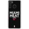 NBA Miami Heat Standard - Black Galaxy A21 Clear Case