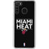 NBA Miami Heat Standard - Black Galaxy A21 Clear Case