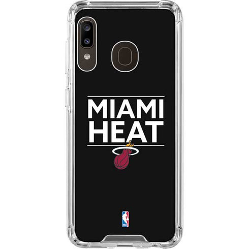 NBA Miami Heat Standard - Black Galaxy A30 Clear Case