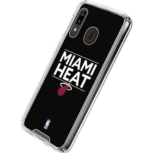 NBA Miami Heat Standard - Black Galaxy A30 Clear Case