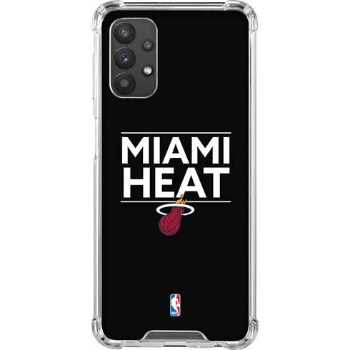NBA Miami Heat Standard - Black Galaxy A32 5G Clear Case