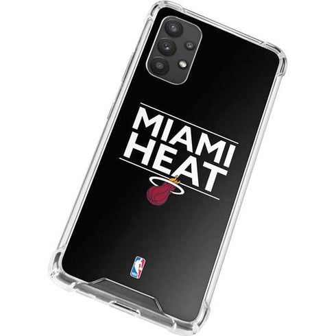 NBA Miami Heat Standard - Black Galaxy A32 5G Clear Case