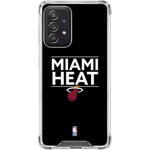 NBA Miami Heat Standard - Black Galaxy A52 5G Clear Case