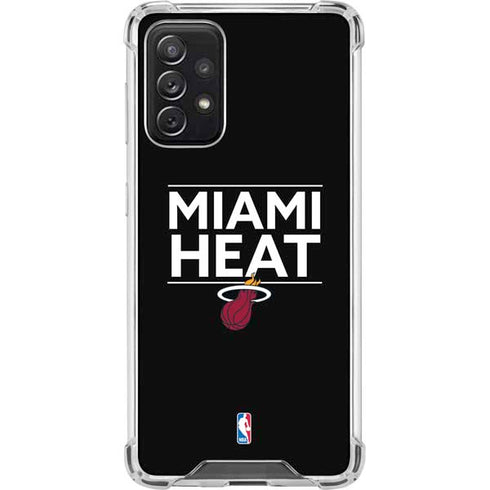 NBA Miami Heat Standard - Black Galaxy A72 5G Clear Case