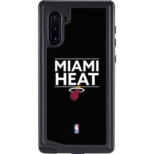 NBA Miami Heat Standard - Black Galaxy Note 10 Waterproof Case