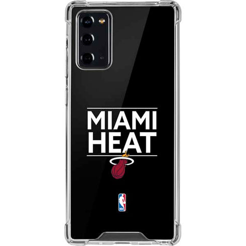 NBA Miami Heat Standard - Black Galaxy Note20 5G Clear Case