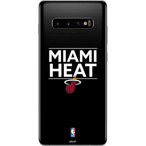 NBA Miami Heat Standard - Black Galaxy S10 Plus Skin
