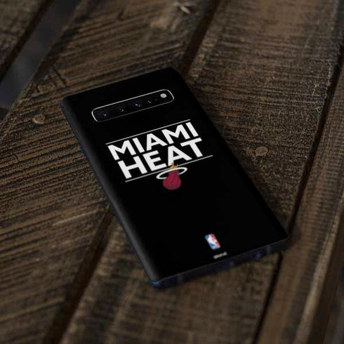 NBA Miami Heat Standard - Black Galaxy S10 Plus Skin