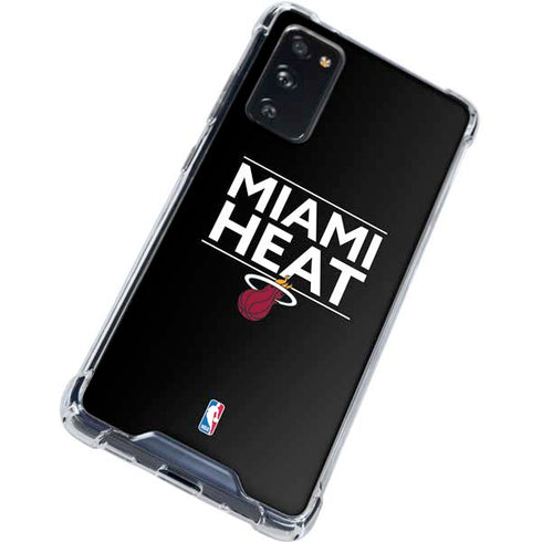 NBA Miami Heat Standard - Black Galaxy S20 FE Clear Case
