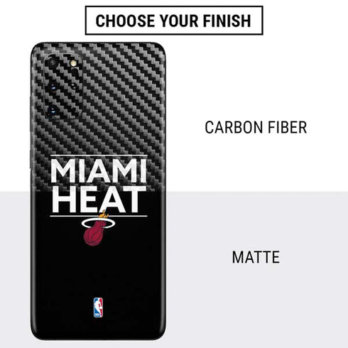 NBA Miami Heat Standard - Black Galaxy S20 Plus Skin