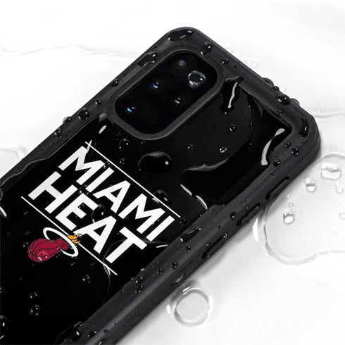 NBA Miami Heat Standard - Black Galaxy S20 Plus Waterproof Case