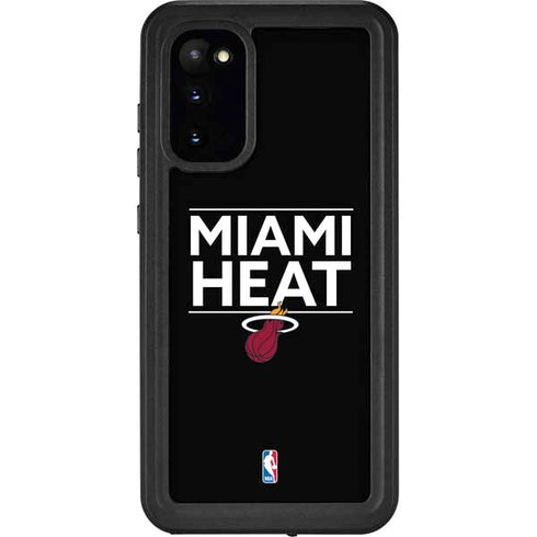 NBA Miami Heat Standard - Black Galaxy S20 Waterproof Case
