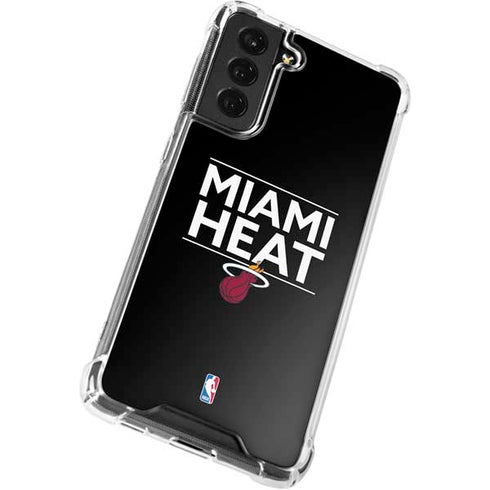 NBA Miami Heat Standard - Black Galaxy S21 FE Clear Case
