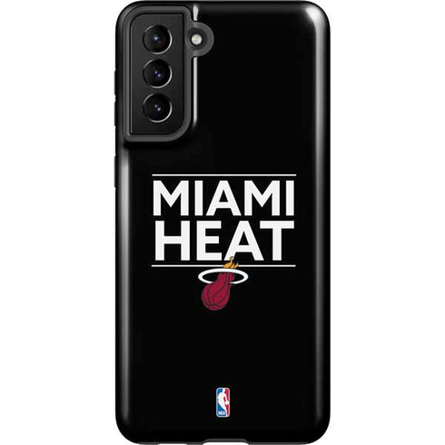 NBA Miami Heat Standard - Black Galaxy S21 FE Pro Case