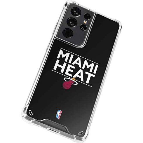 NBA Miami Heat Standard - Black Galaxy S21 Ultra 5G Clear Case