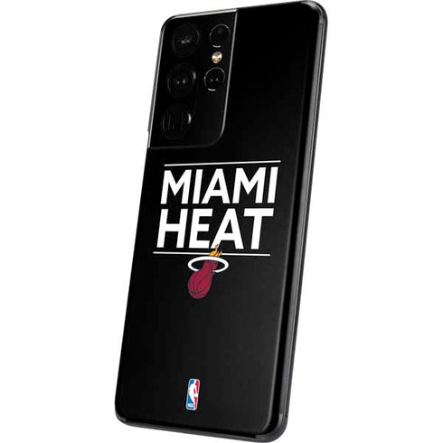 NBA Miami Heat Standard - Black Galaxy S21 Ultra 5G Skin