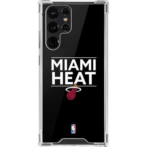 NBA Miami Heat Standard - Black Galaxy S22 Ultra Clear Case