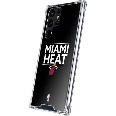 NBA Miami Heat Standard - Black Galaxy S22 Ultra Clear Case