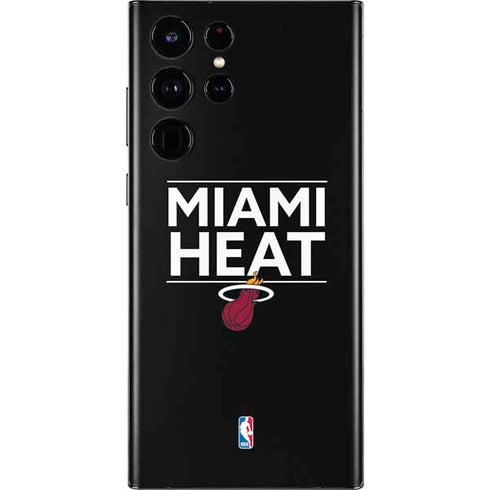 NBA Miami Heat Standard - Black Galaxy S22 Ultra Skin