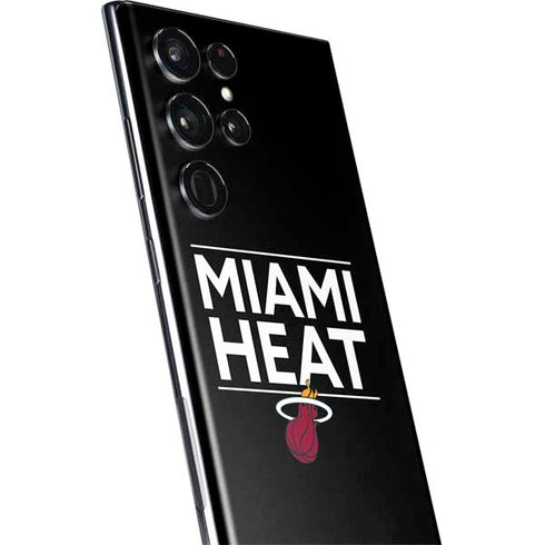 NBA Miami Heat Standard - Black Galaxy S22 Ultra Skin