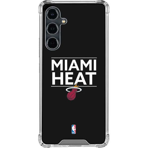NBA Miami Heat Standard - Black Galaxy S23 FE Clear Case
